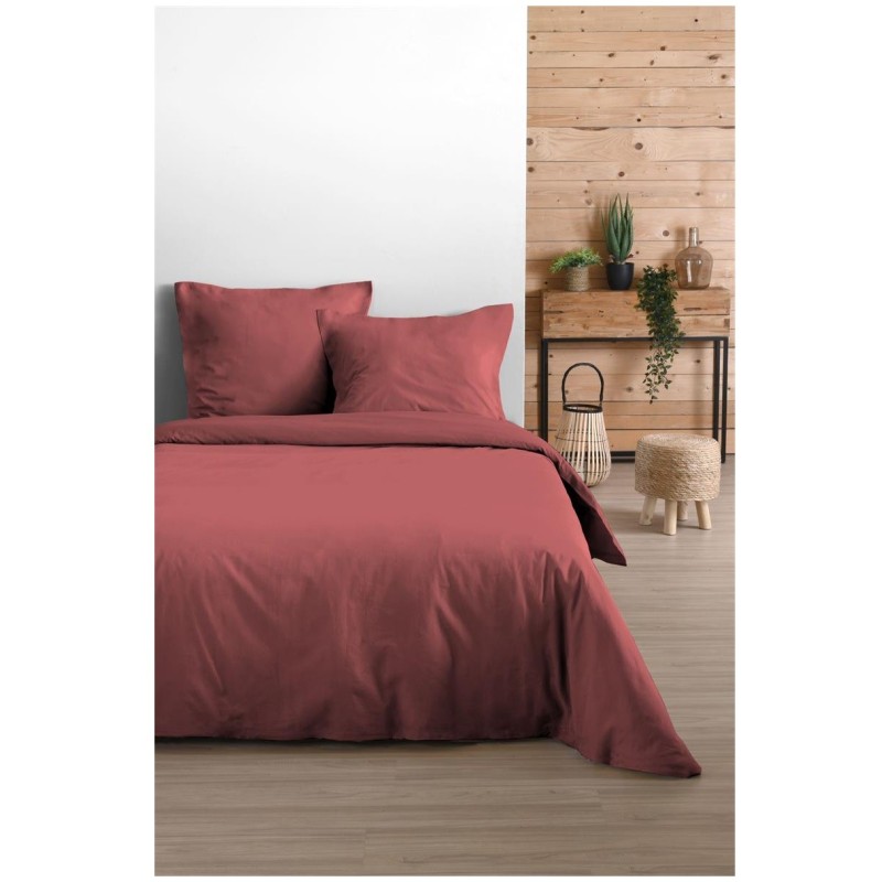 Drap housse 140 x 190/200 cm Edens grenache