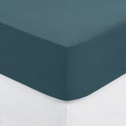 Drap housse coton uni 140 x 190 cm Couleur moderne orage