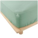 Drap housse en gaze de coton 140 x 190 cm Tendance uni vert sauge