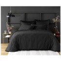 Drap housse en satin de coton 140 x 190 cm noir