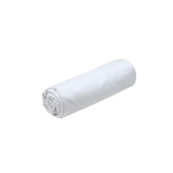 Drap housse percale de coton 140 x 200 cm Blanc