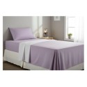 Drap housse percale de coton 140 x 200 cm Parme violet
