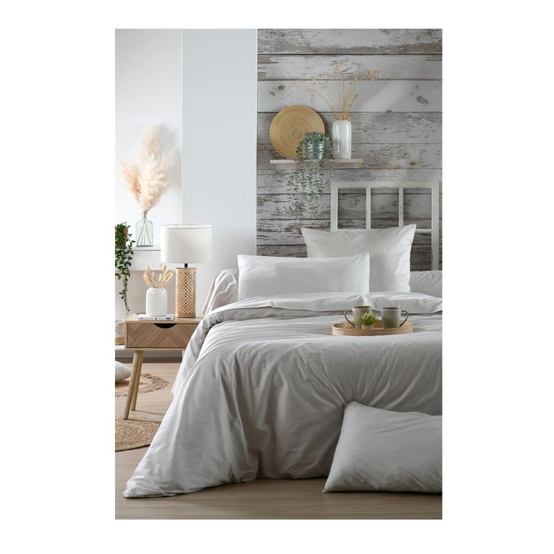 Drap housse percale de coton 180 x 200 cm Lin