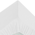 Drap housse percale de coton uni 140 x 190 cm Harmonie blanc