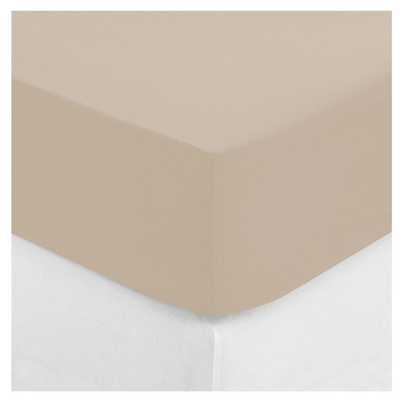 Drap housse percale de coton uni 140 x 190 cm Harmonie lin