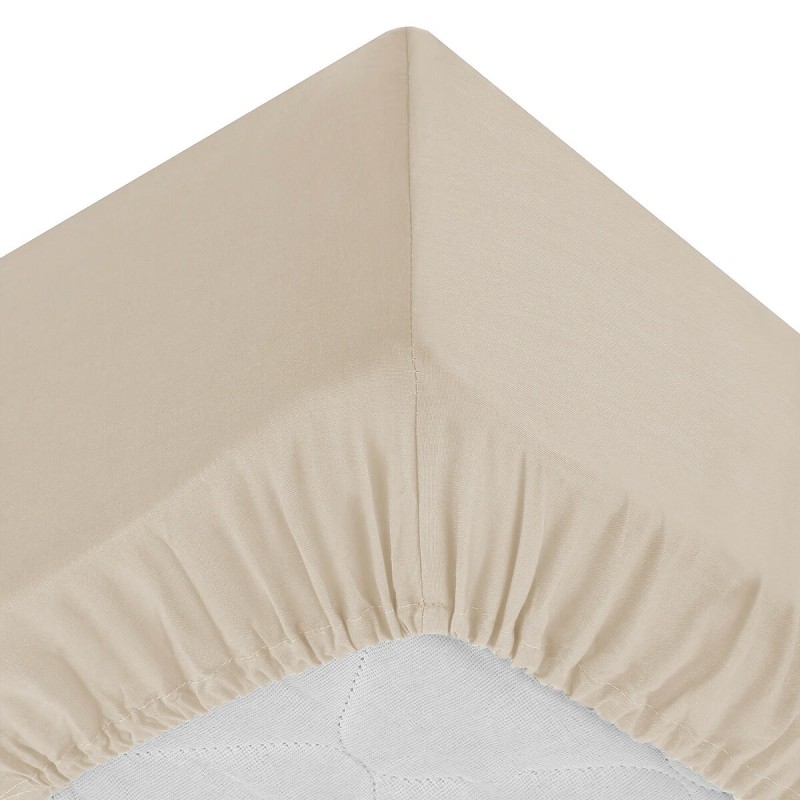 Drap housse percale de coton uni 140 x 190 cm Harmonie lin