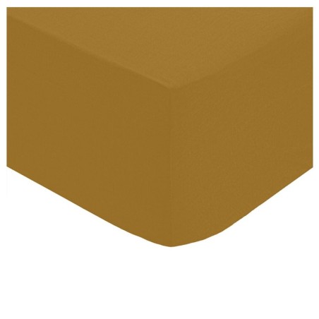 Drap housse percale de coton uni 140 x 190 cm Harmonie mordore