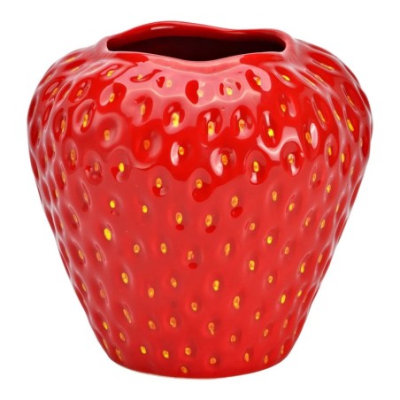 Grand Vase Fraise en céramique 16x17x17 cm