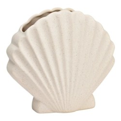 Vase coquillage sablé 19x17x8cm