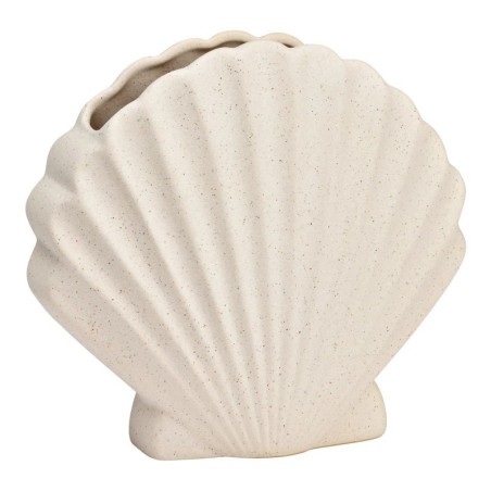 Vase coquillage sablé 19x17x8cm