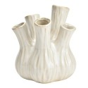Vase design ail 13x16x13 cm blanc