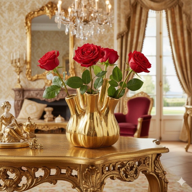 Vase design ail 13x16x13 cm or