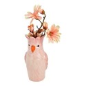 Vase en céramique Perroquet Rose 13 x 25 x 13 cm