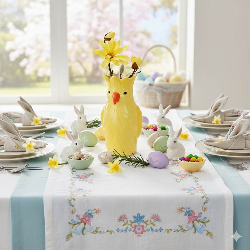 Vase en céramique Perroquet Rose 13 x 25 x 13 cm