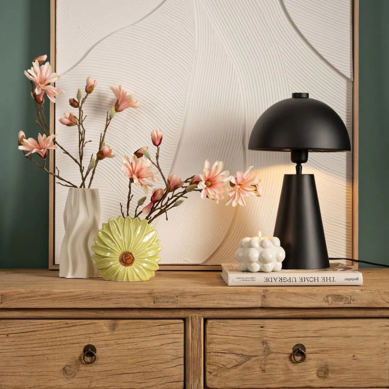 Vase en forme de fleur 17x16x7 cm vert