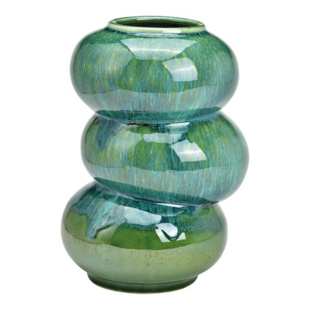 Vase en porcelaine Design organique vert 16x25x16cm