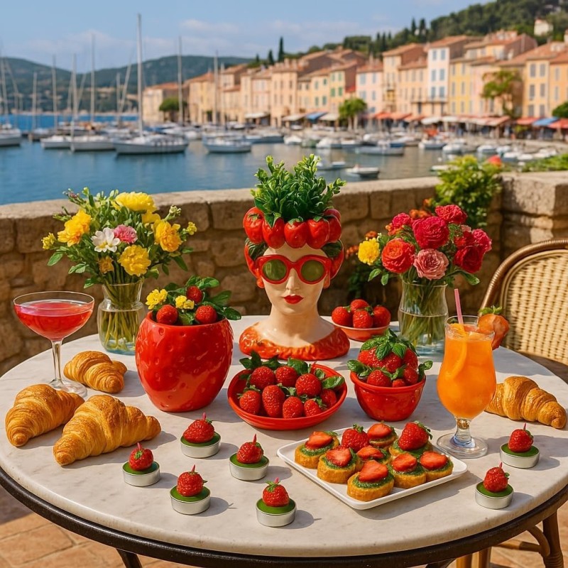 Vase femme fraise 12x18x13cm