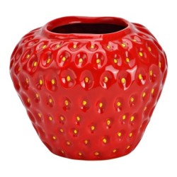 Vase Fraise en céramique 14x12x14 cm
