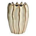 Vase ondulée Design beige 12x17x12cm