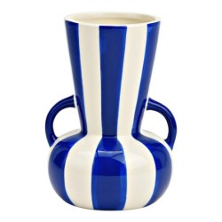 Vase raye bleu 11x16x11cm