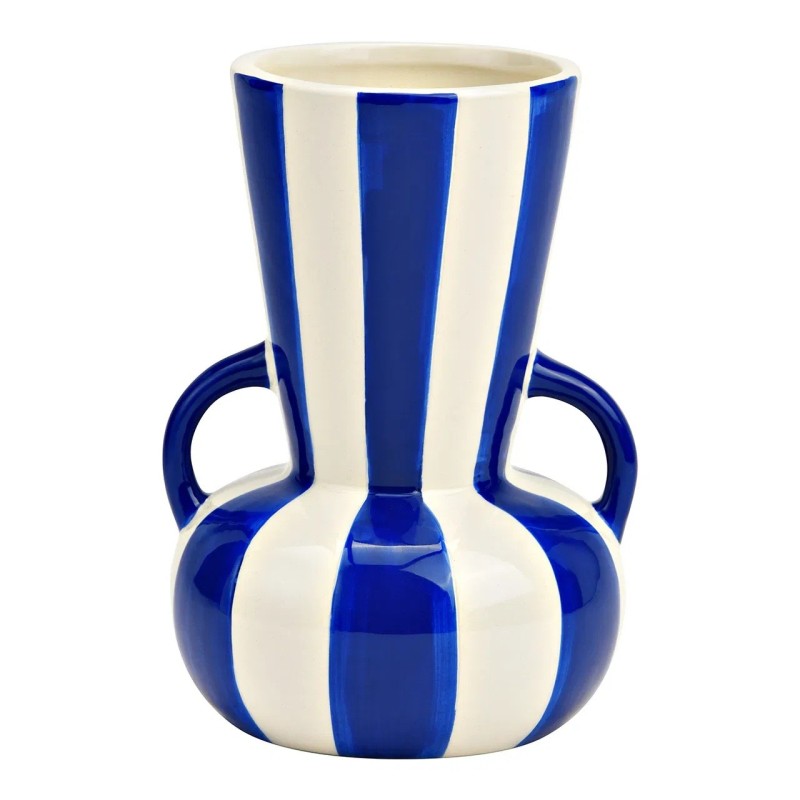 Vase raye bleu 11x16x11cm