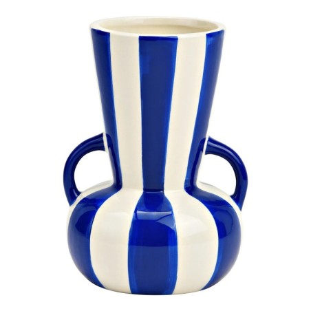 Vase raye bleu 11x16x11cm