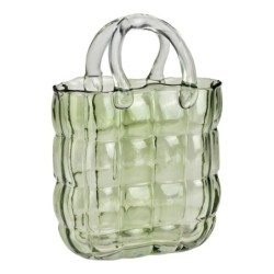 Vase sac en verre Vert 19 x 26 x 10 cm