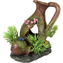 Décoration aquarium amphore cassée avec cachette poisson Moza