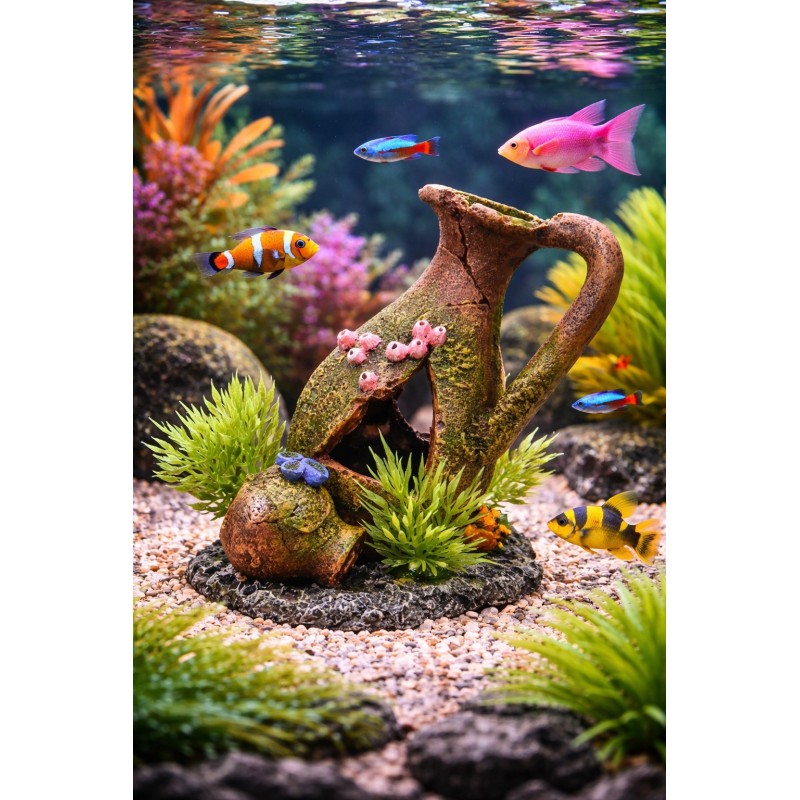 Décoration aquarium amphore Moza