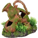 Décoration aquarium amphores cachettes effet mousse naturelle en polyrésine – refuge pour poissons – Moza