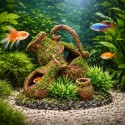 Décoration aquarium amphore cachette poissons Moza