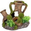 Décoration aquarium amphores cachettes effet mousse avec ouvertures pour poissons