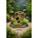 Décoration aquarium amphores cachettes poissons