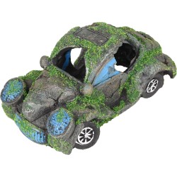 Décoration aquarium voiture scarabée cachette effet mousse