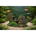 Décoration aquarium épave bateau cachettes