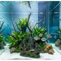 Décoration aquarium grande épave navire poissons