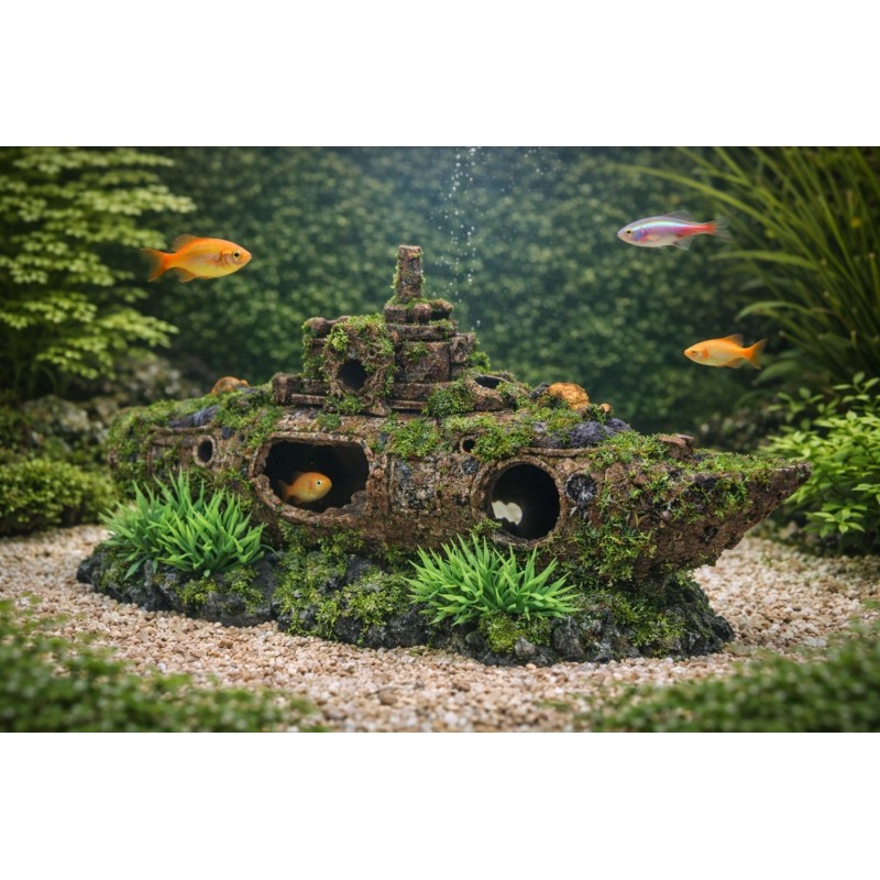 Décoration aquarium sous-marin cachettes poissons