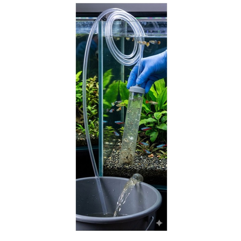 Cloche de vase aquarium aspirateur fond avec tuyau 1,6 m