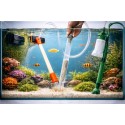 Aspirateur aquarium tête pivotante protection poissons