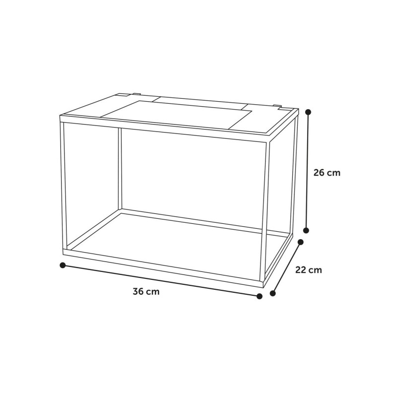 Aquarium 16L avec filtre 5W, gravier coloré et épuisette