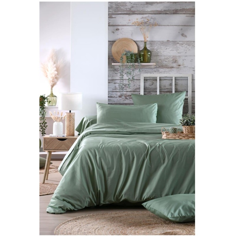 Taie de traversin percale de coton uni Élysée – Douce et raffinée