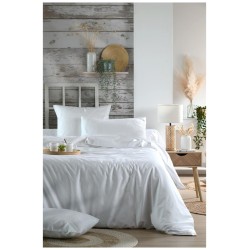 Housse de couette percale de coton uni Élysée – Douce et respirante