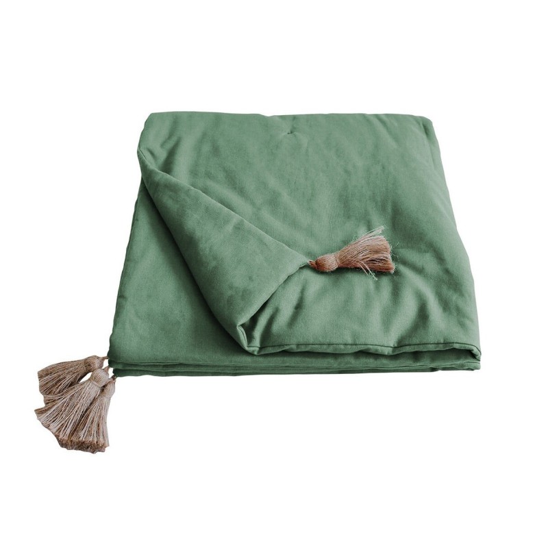 Édredon bout de lit en coton avec pompons Cocoon – Chic et douillet