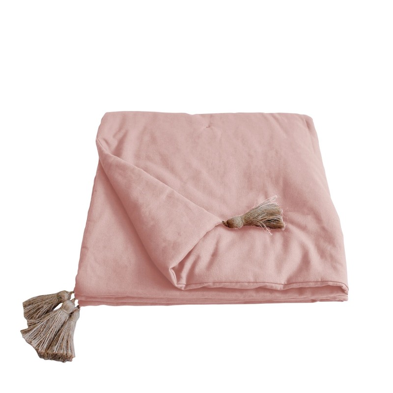 Édredon bout de lit en coton avec pompons Cocoon – Chic et douillet