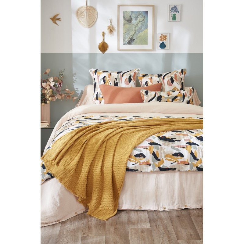 Bout de lit 90 x 200 cm en gaze de coton JULIA