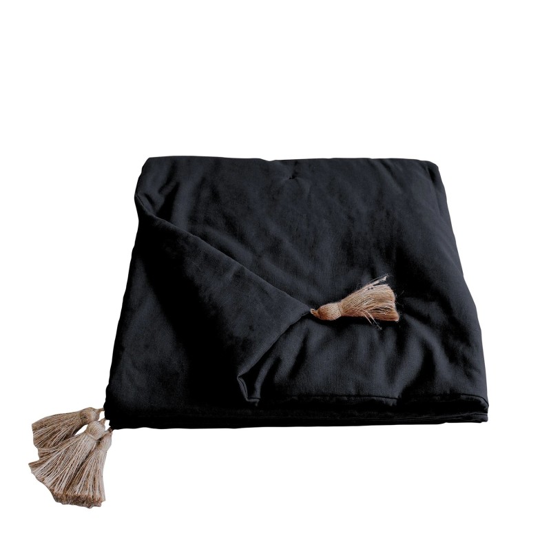 Édredon bout de lit en coton avec pompons Cocoon – Chic et douillet