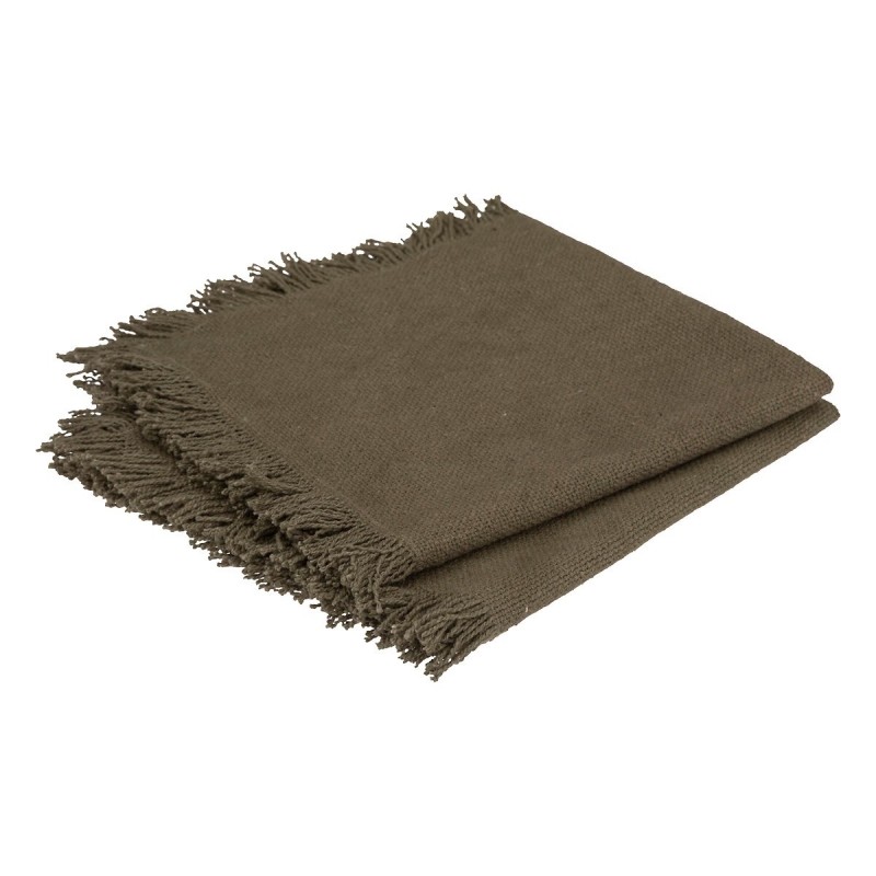 Lot de 2 serviettes de table à franges en coton – Collection Mahas